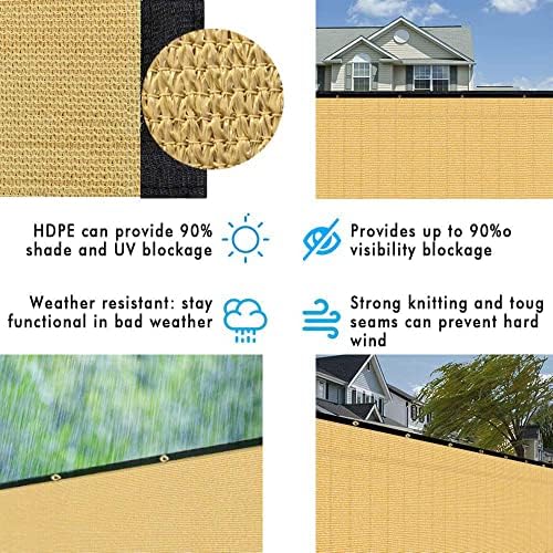 UPGRADE Privacy Screen Fence 8' x 50' Commercial Shade Cover - Image 6