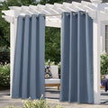 NICETOWN Outdoor Patio Curtain Waterproof, W52 x L72 inches, Stone Blue by NICETOWN