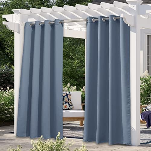 NICETOWN Outdoor Patio Curtain Waterproof 120 inch Long, Weatherproof Porch by NICETOWN