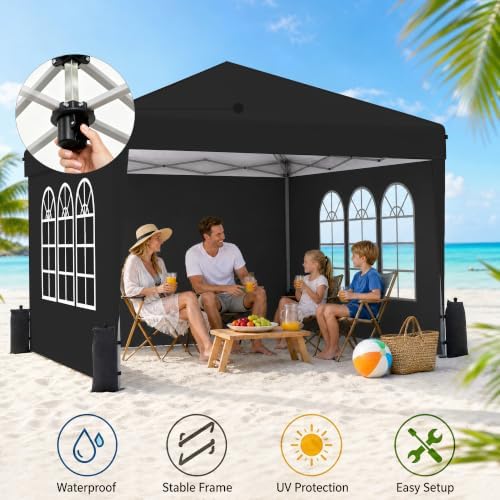 10x10 Pop Up Canopy Tent with Sidewall, Commercial - Image 5