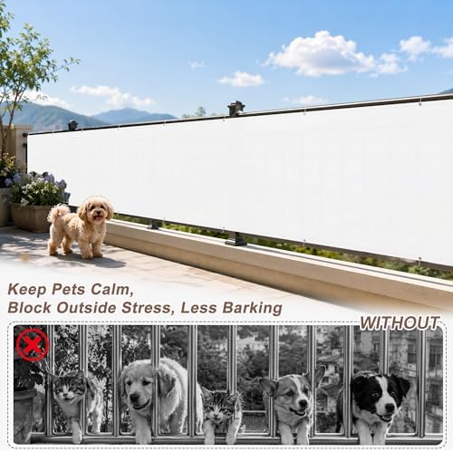 SUNNY GUARD 3' x 11' Balcony Privacy Screen, HDPE Patio Railing Cover Fence - Image 4