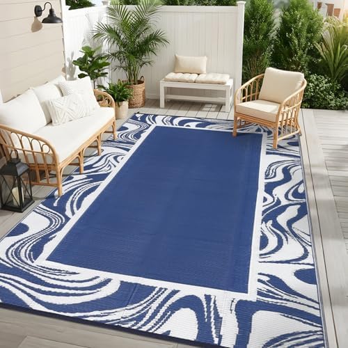 Garvee Waterproof Outdoor Rug 8x10 Reversible Plastic Straw Patio Rug Modern - Image 6