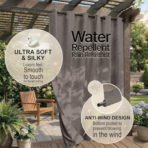 DIVA EN CAMINO DEC Outdoor Patio Curtain Waterproof Darkening Thermal Insulated - Image 4