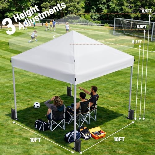 10x10 Pop Up Canopy Tent with One-Push Center Lock - Image 4