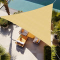 Shade&Beyond 7'X9'X11.4' Sun Shade Sail Beige Triangle by ShadeBeyond