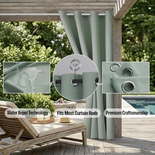 Outdoor Patio Curtain Waterproof Darkening Thermal Insulated Indoor Curtains - Image 5
