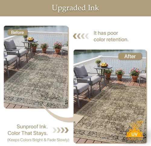 GENIMO Indoor & Outdoor Area Rug 5'x8', Waterproof, Non-Shedding, Easy Cleaning - Image 5