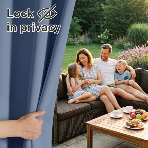 RYB HOME Outdoor Curtains for Patio Waterproof Privacy Thermal Insulated - Image 3