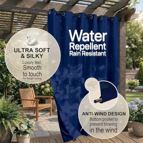 Outdoor Patio Curtain Waterproof Darkening Thermal Insulated Indoor Curtains - Image 4