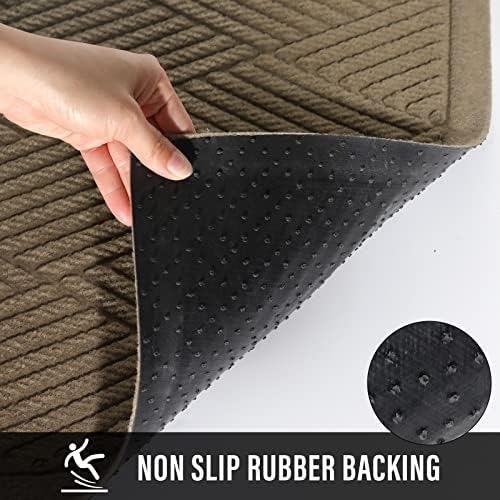 HIYARD Sturdy Front Door Mat, Absorbent Muddy Dirt Resist Welcome Door Mats - Image 3