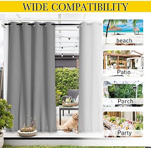 NICETOWN 2 Panels Weighted Outdoor Curtains - Image 6