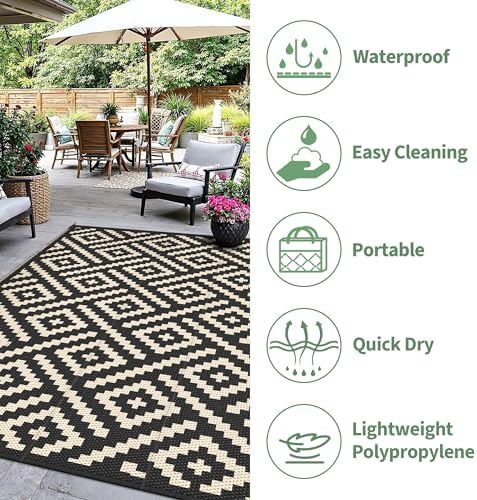 sarben Outdoor Rug, Waterproof Plastic Rugs - Image 6