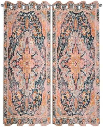 Rustic Boho Outdoor Curtains for Patio Waterproof, Grommet Privacy Curtain - Image 2