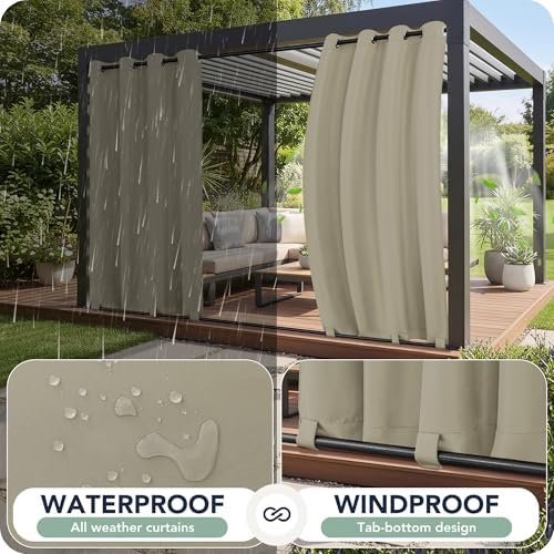 Gazebo Curtains Outdoor Waterproof 6 Panels, Patio Sun Shade - Image 2