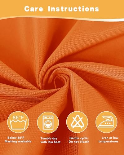 Outdoor Curtains for Patio Waterproof 4 Pcs 54x108 Inch Mecca Orange - Image 6