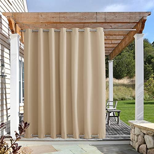 NICETOWN Outdoor Curtain for Patio Waterproof, Rustproof Grommet Top and Bottom by NICETOWN