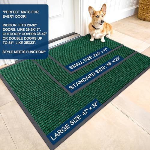 OLANLY 2-Pack Front Door Mats 47x23, Waterproof Heavy-Duty Doormats - Image 2