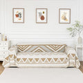 MYSKY HOME Sectional Couch Cover Khaki Boho Geometric Sofa Covers by MYSKYHOME