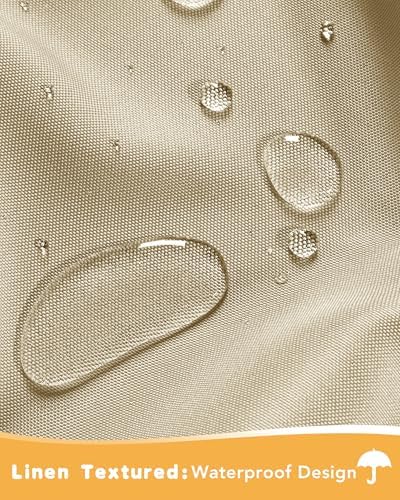 HolidayIdeas Outdoor Curtains for Patio Waterproof, 4 Panels - Image 2
