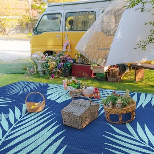 GENIMO Outdoor Rug, Waterproof Plastic Rugs 10'x14' - Image 3