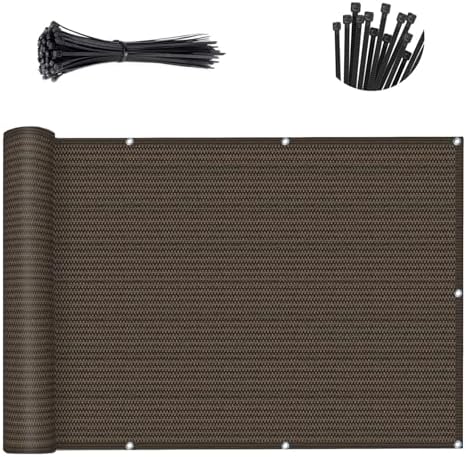 SUNNY GUARD 2'6'' x 8' Balcony Privacy Screen, HDPE Patio Railing Cover Fence - Image 2
