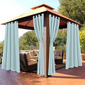 BONZER Outdoor Curtains for Patio Waterproof Weighted Blackout Blinds by Bonzer