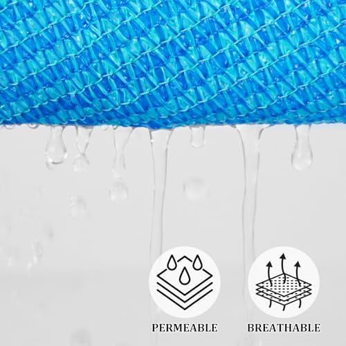 Shade&Beyond 9'X10'X13.5' Sun Shade Sail Mixed Turquoise Triangle - Image 3
