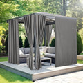 NICETOWN 100% Blackout Linen Outdoor Curtains Windproof 84" L by NICETOWN