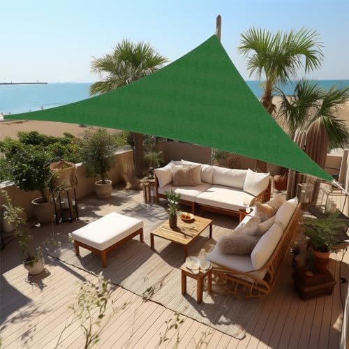 Shade&Beyond 14'X18'X22.8' Sun Shade Sail Dark Green Triangle by ShadeBeyond