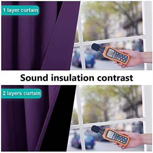 NICETOWN Royal Purple Blackout Curtains - Image 2