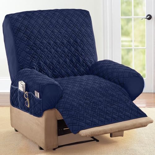 Collections Etc Diamond-Shape Quilted Stretch Recliner Cover - Image 2