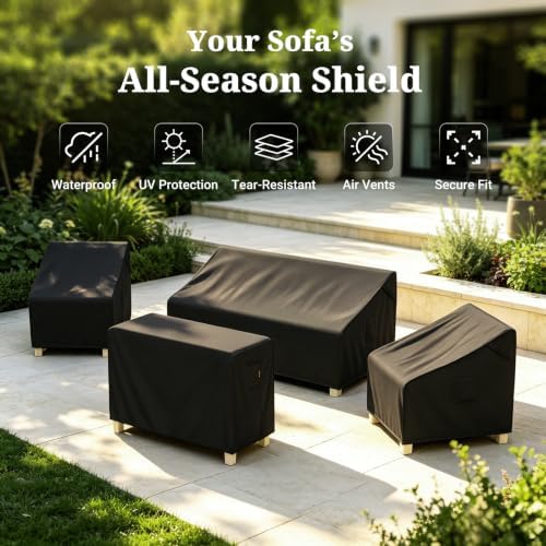 MR.COVER 3-Seater Outdoor Couch Cover Waterproof, Patio Furniture Cover - Image 2