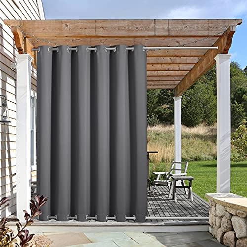 NICETOWN Blackout Outdoor Patio Curtain & Drape Waterproof, Top and Bottom by NICETOWN