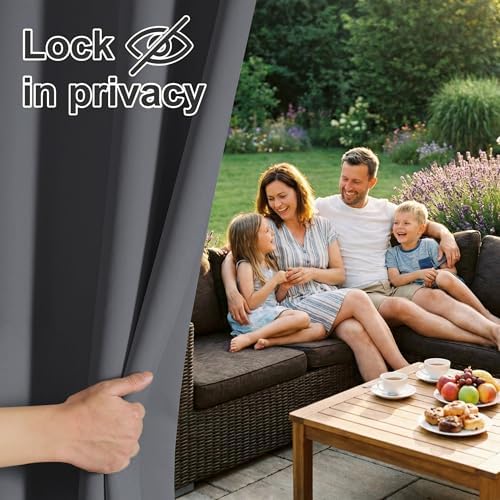 RYB HOME 2 Panels Outdoor Curtains - Image 3