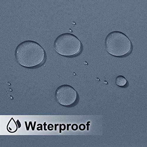 NICETOWN 2 Panels Patio Curtains Outdoor Waterproof & Windproof, Top and Bottom - Image 4