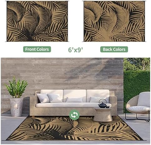 GENIMO Outdoor Rug, Waterproof Plastic Rugs - Image 3