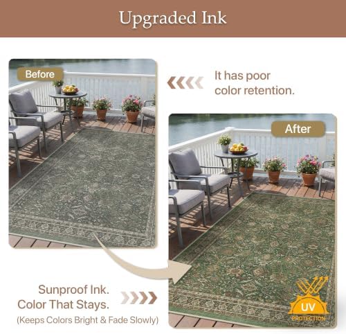 GENIMO Indoor & Outdoor Area Rug 4'x6', Waterproof, Non-Shedding, Easy Cleaning - Image 5