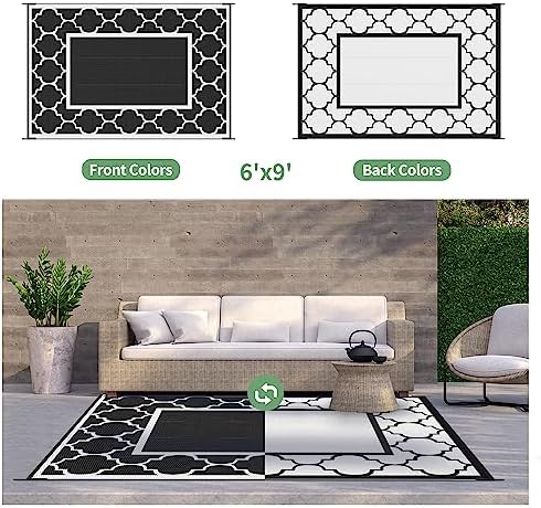 GENIMO Outdoor Rug, Waterproof Plastic Rugs - Image 4