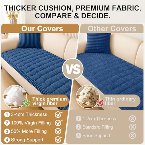 Smiry Couch Cover for Dogs, Non Slip Washable Sofa Protector for Pets - Image 4