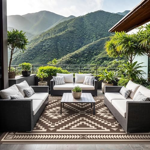 GENIMO Outdoor Rug, Waterproof Plastic Rugs - Image 3