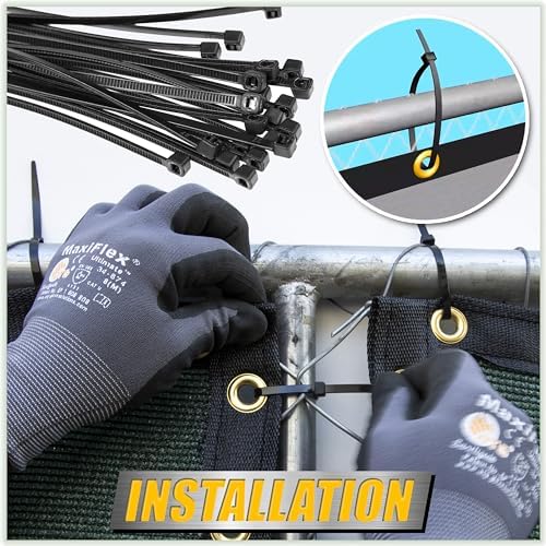 ColourTree Customized Size Fence Screen Privacy Screen Black 5' x 123' - Image 6