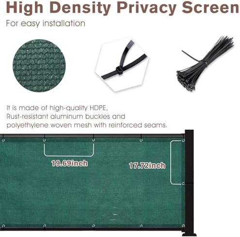 SUNNY GUARD 3' x 28' Balcony Privacy Screen, HDPE Patio Railing Cover Fence - Image 4