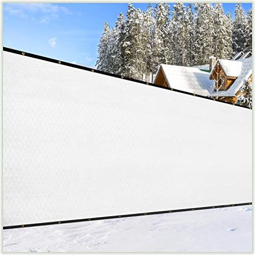 ColourTree Customized Size Fence Screen Privacy Screen White 5' x 39' by ColourTree