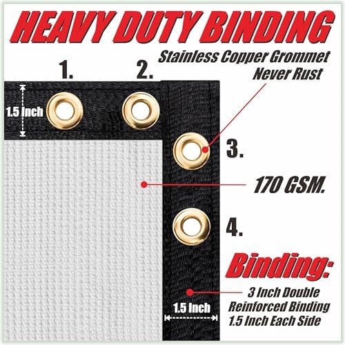 Colour Tree 6' x 154' White Fence Privacy Screen, 90% Blockage Windscreen - Image 4