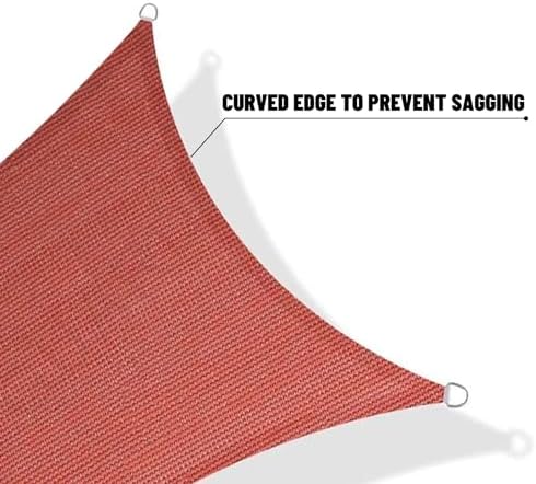 SUNNY GUARD Custom Size 16'x16' Terra Red Sun Shade Sail Rectangle UV Block - Image 7