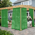 Outdoor Sheer Curtains for Patio Waterproof, 2 Panels Rod Pocket Indoor/Outdoor by Awnmeow