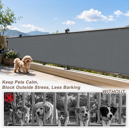 SUNNY GUARD 3' x 10' Balcony Privacy Screen, HDPE Patio Railing Cover Fence - Image 4