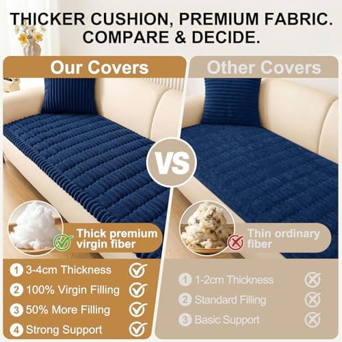 Smiry Couch Cover for Dogs, Non Slip Washable Sofa Protector for Pets - Image 5