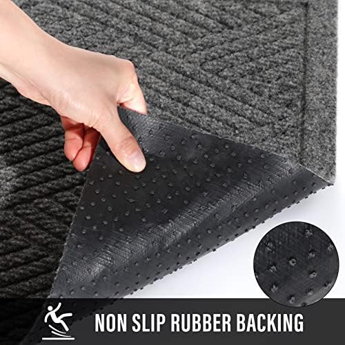HIYARD Sturdy Front Door Mat, Absorbent Muddy Dirt Resist Welcome Door Mats - Image 4