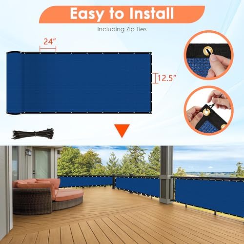 iCover 5x12ft Privacy Screen Fence, Outdoor Fencing Panels, Garden Windscreen - Image 5